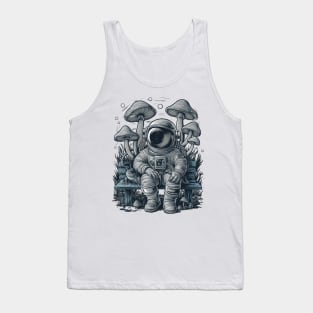 Astronaut Cottagecore Aesthetic Mushroom Tank Top